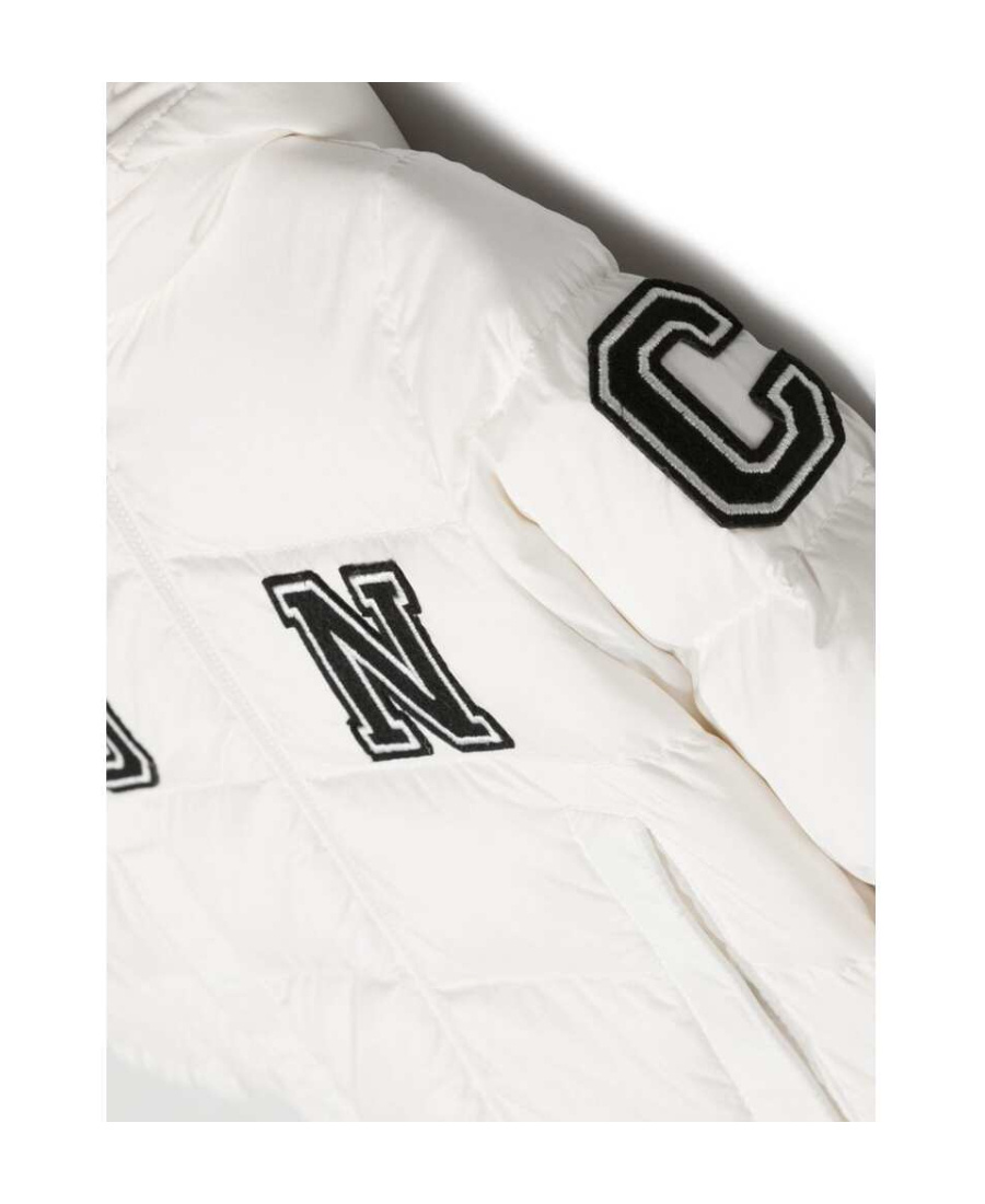 Moncler Logo-patch Hooded Padded Jacket In White