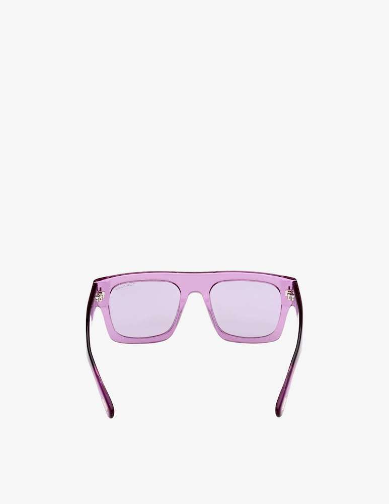 Tom Ford Logo Sunglasses In Purple
