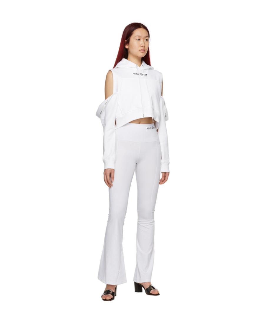 Kimhēkim Logo Hooded Sweater In White