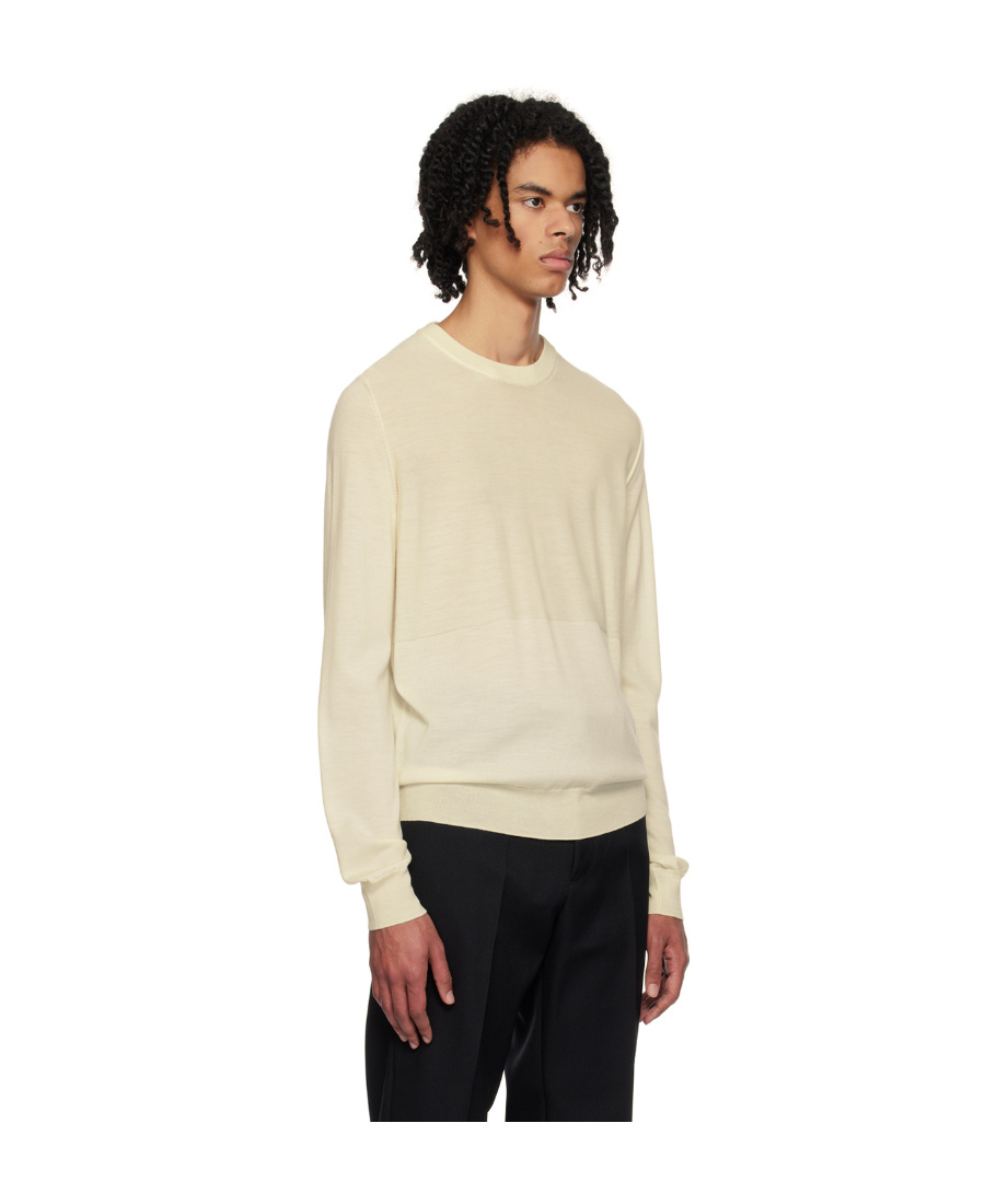 Jil Sander Crew-neck Virgin Wool Jumper In Yellow