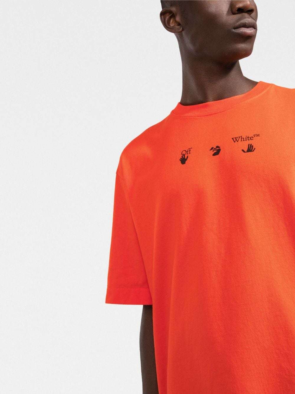 Off-white Logo-print T-shirt In Orange