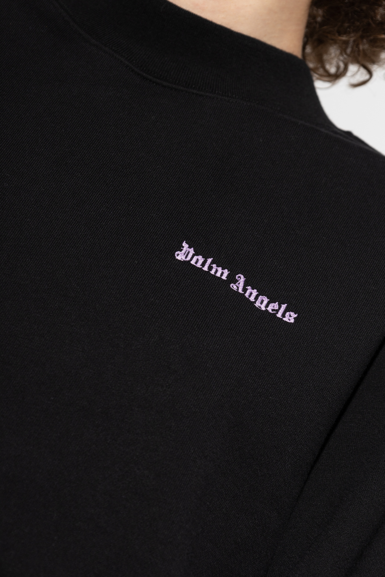 Palm Angels Long-sleeved Sweater In Black