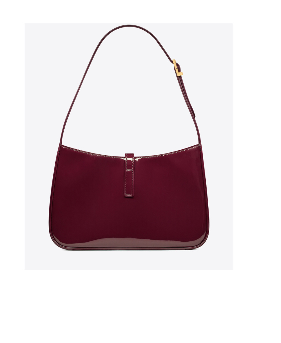 Saint Laurent Le 5 À 7 In Patent Leather In Brown