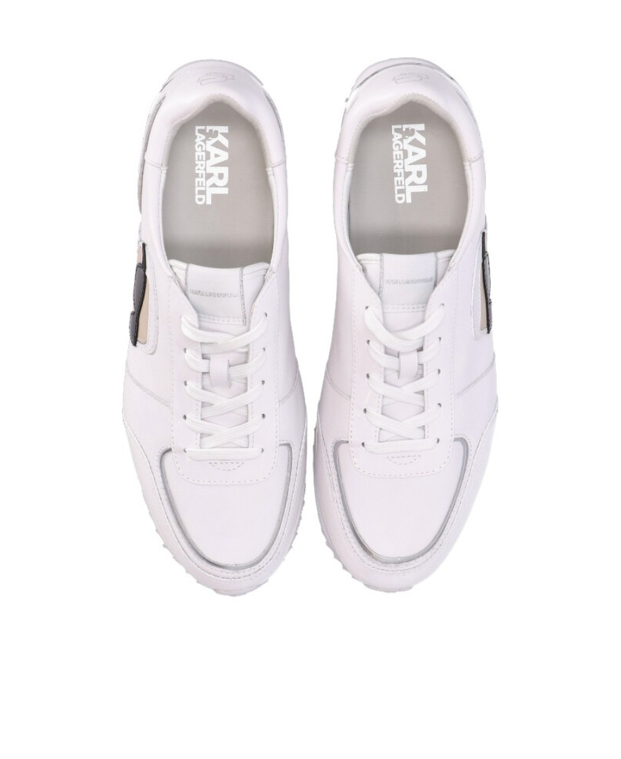 Shop Karl Lagerfeld Karl Patch-detail Low-top Sneakers In White