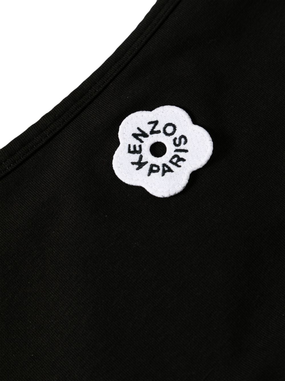 Shop Kenzo 'boke 2.0' Embroidered Bra In Black