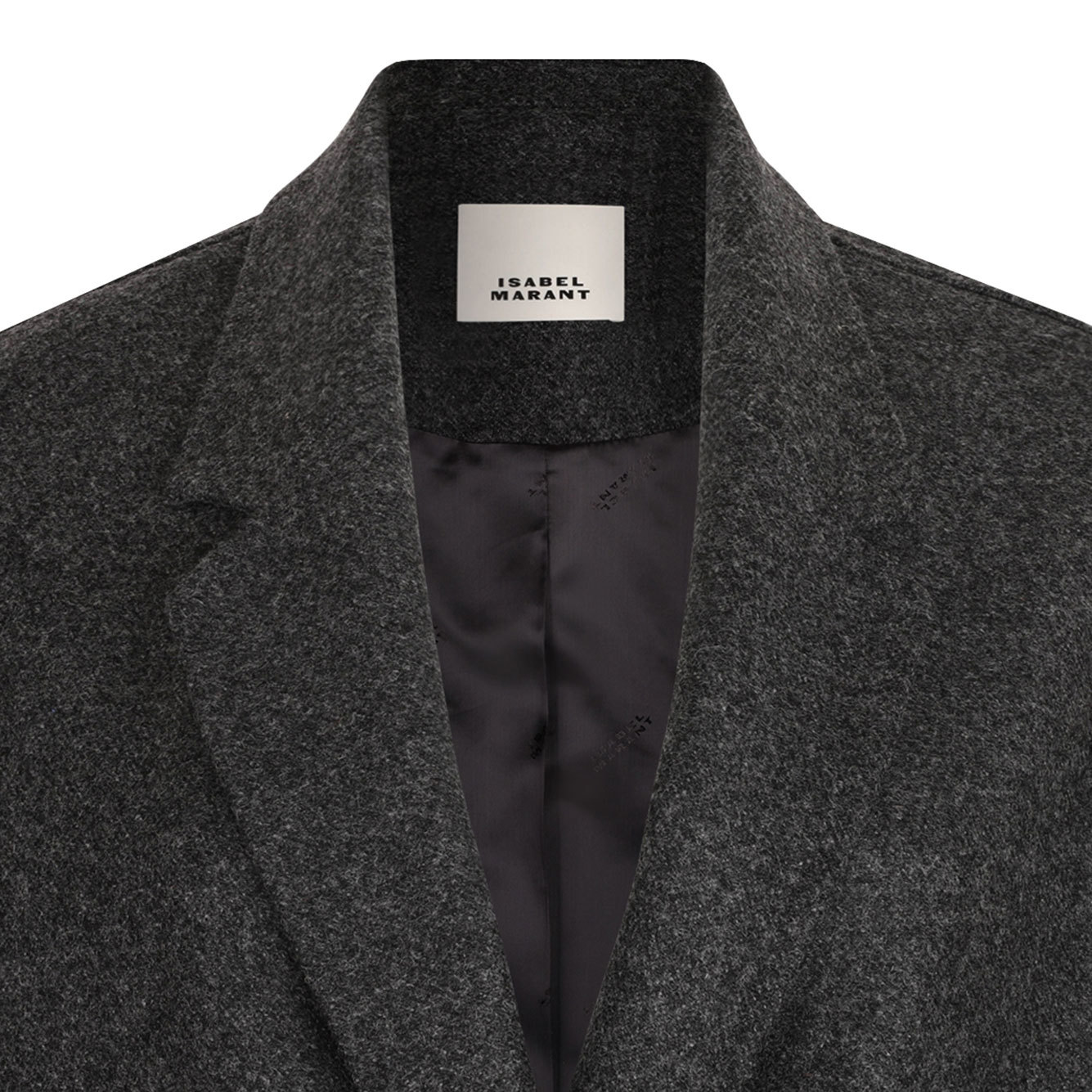 Isabel Marant Double-breasted V-neck Coat In Gray