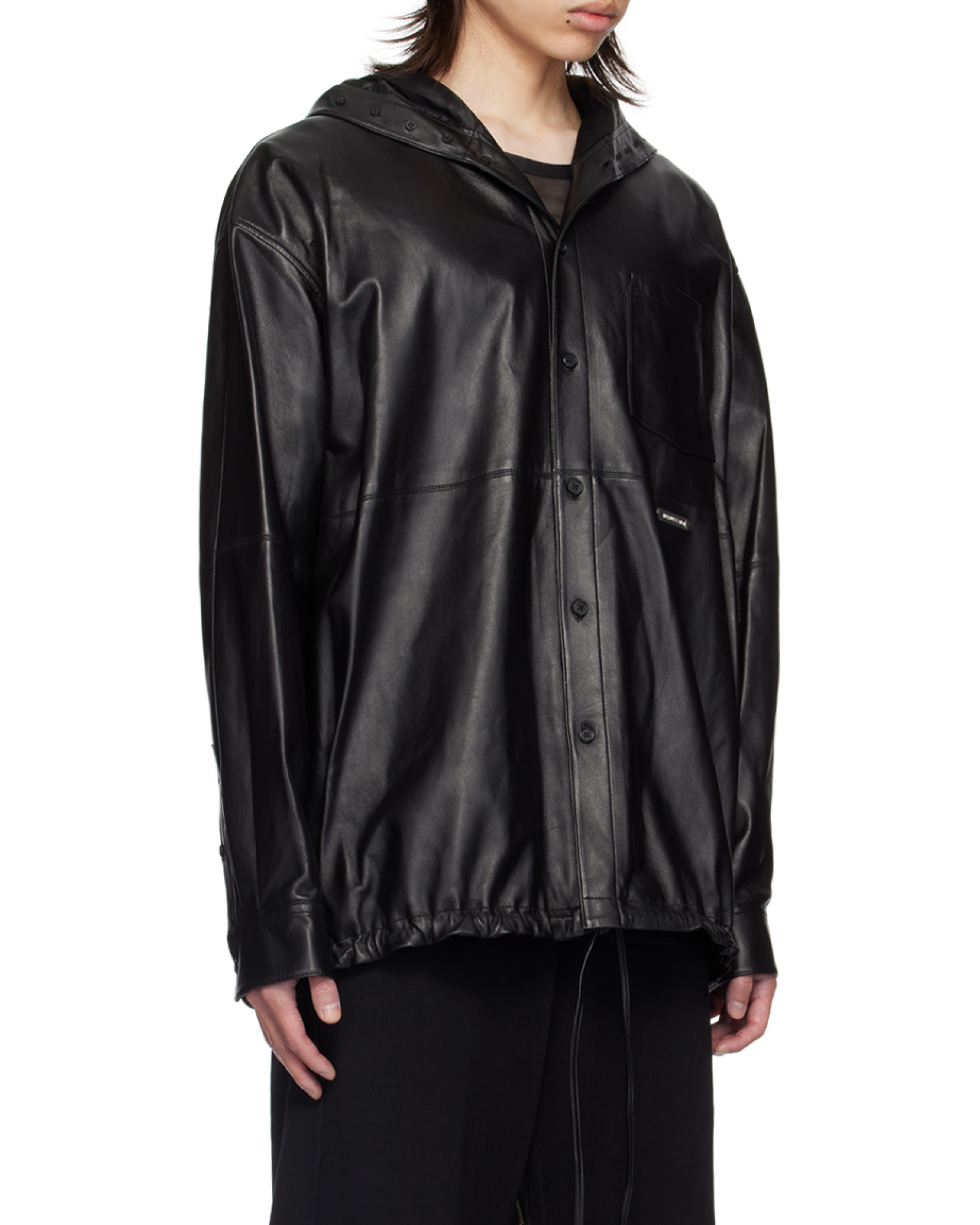 Helmut Lang Oversized Hooded Shirt
