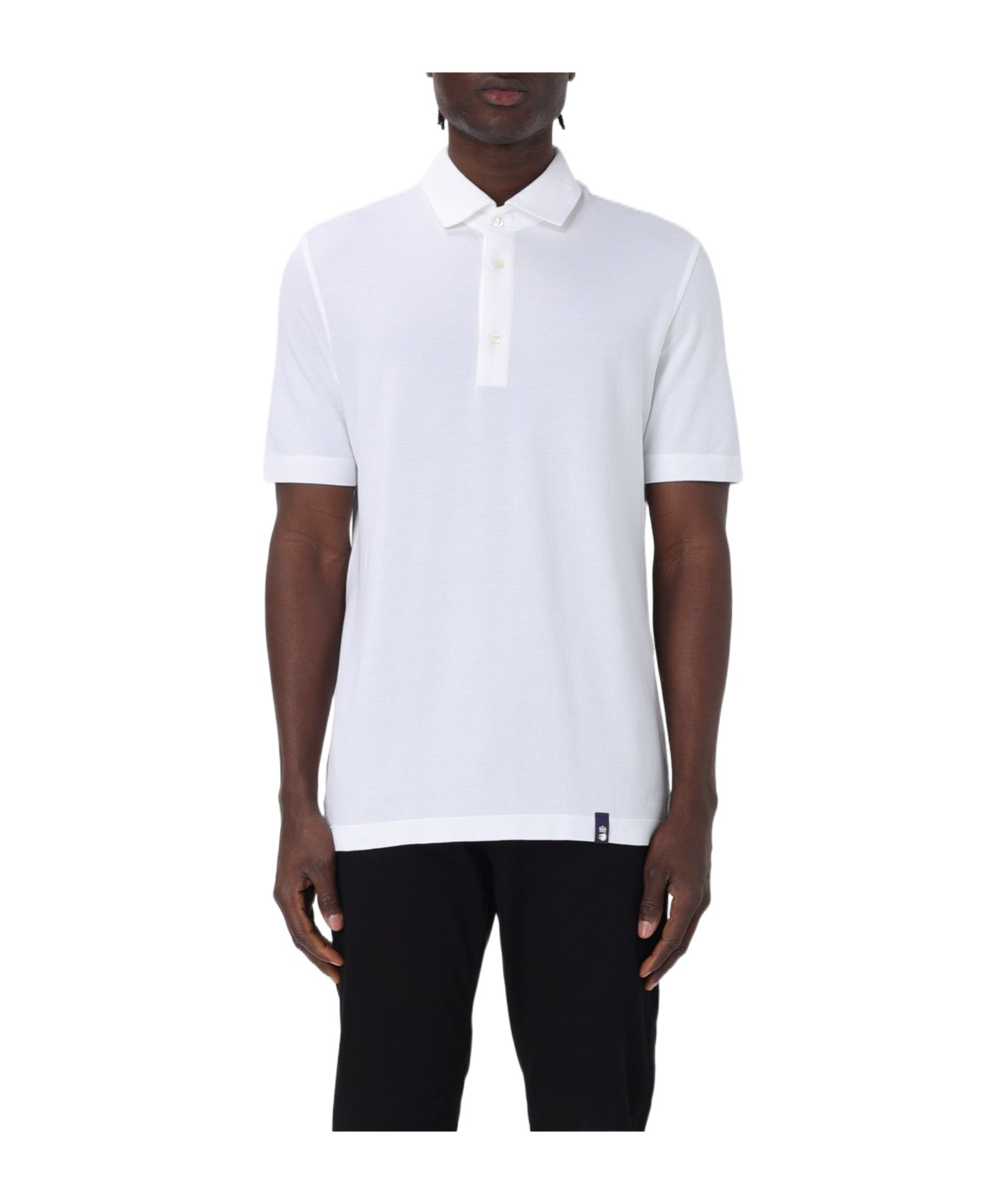 Drumohr Short Sleeve Polo In White