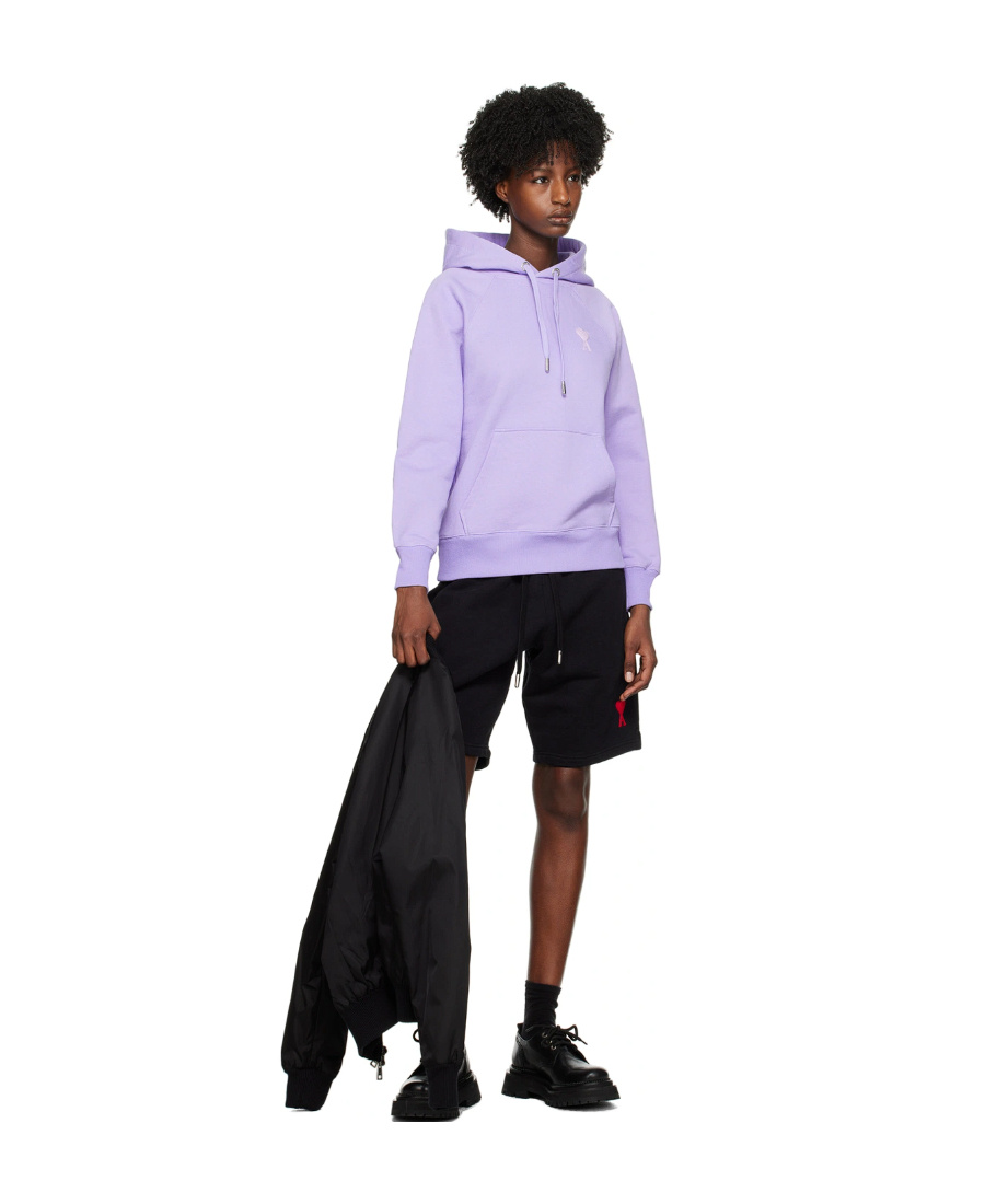 Ami Alexandre Mattiussi Ssense Exclusive Purple Ami De Cœur Hoodie In Blue