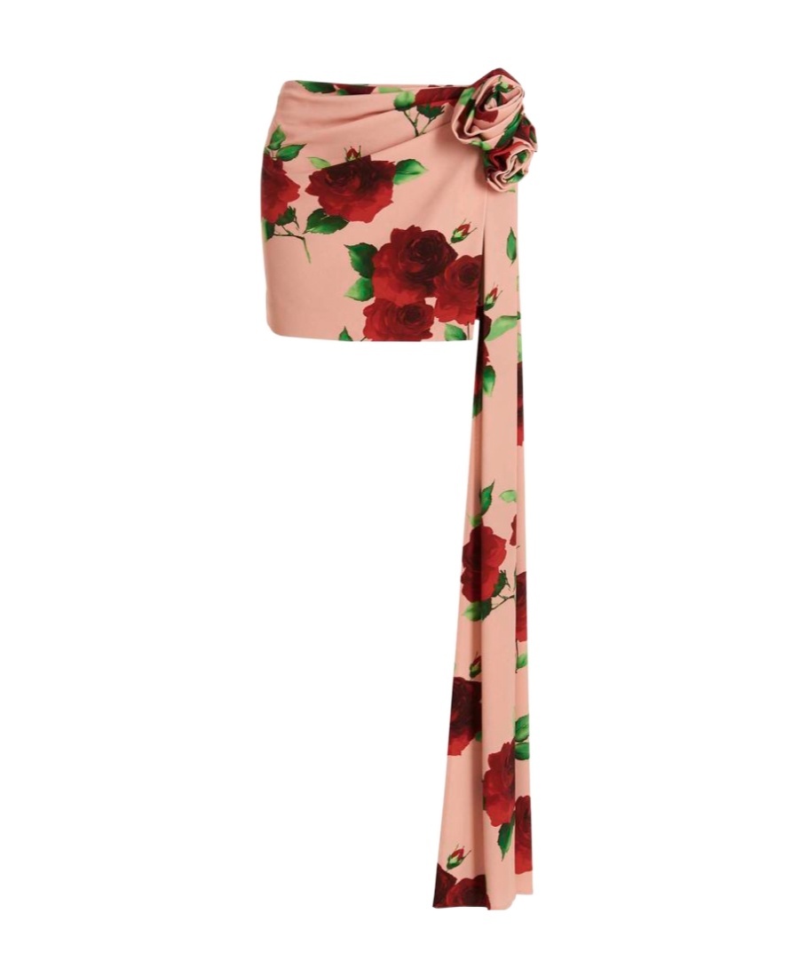 Magda Butrym Floral Printed Miniskirt In Pink