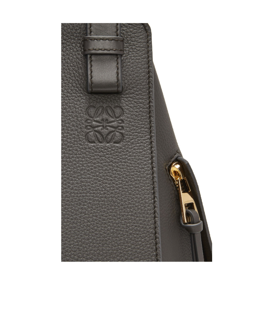 Loewe Womens Dark Grey Hammock Compact Leather Shoulder Bag In Gray