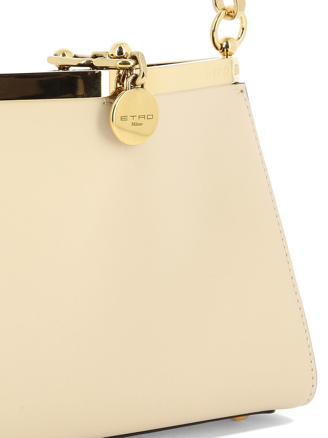 Etro Vela Leather Shoulder Bag In Nude