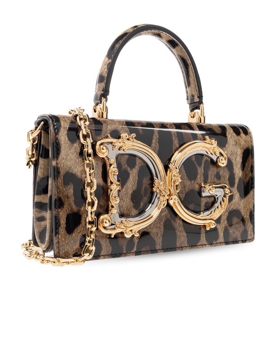 Dolce & Gabbana Dg Girls Leopard-print Crossbody Bag In Nude