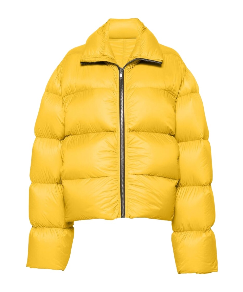 Rick Owens Turtle Jacket In Yellow