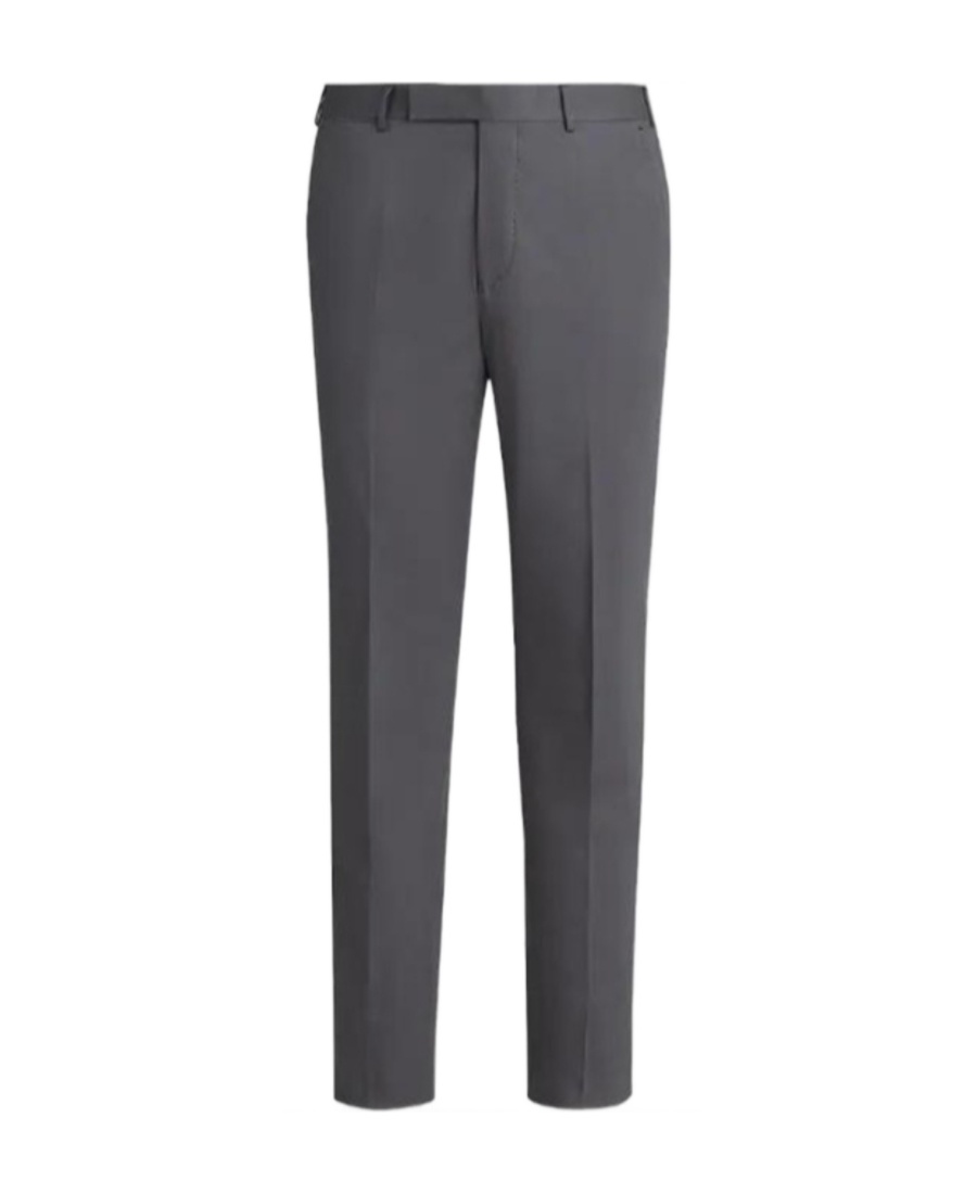 Zegna Logo Trousers In Black