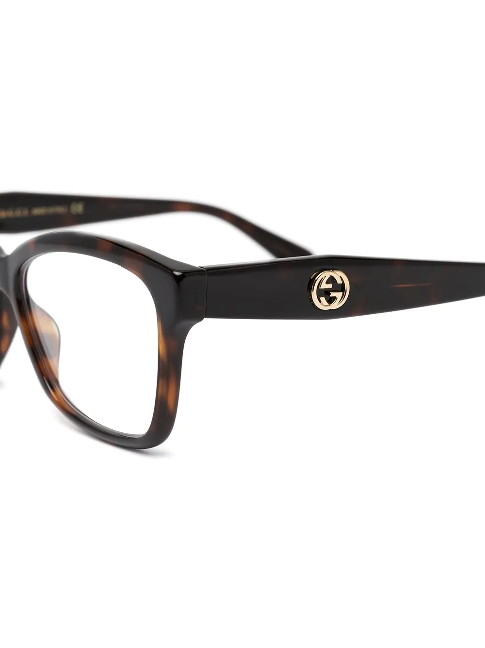 Gucci Tortoiseshell Square-frame Glasses
