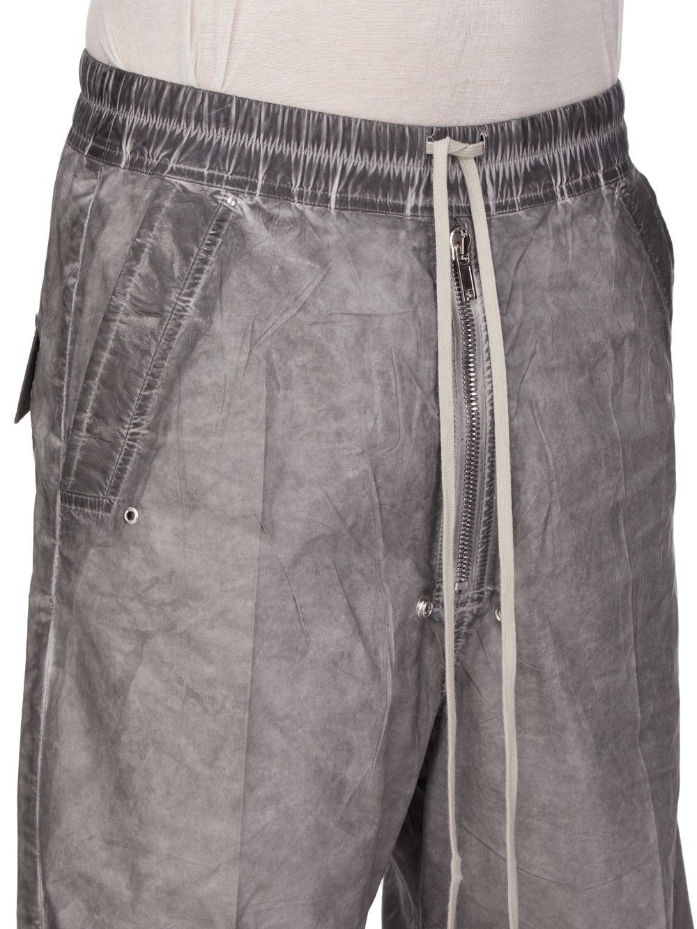 Rick Owens Drkshdw Drawstring Elastic Waist Casual Pants In Gray