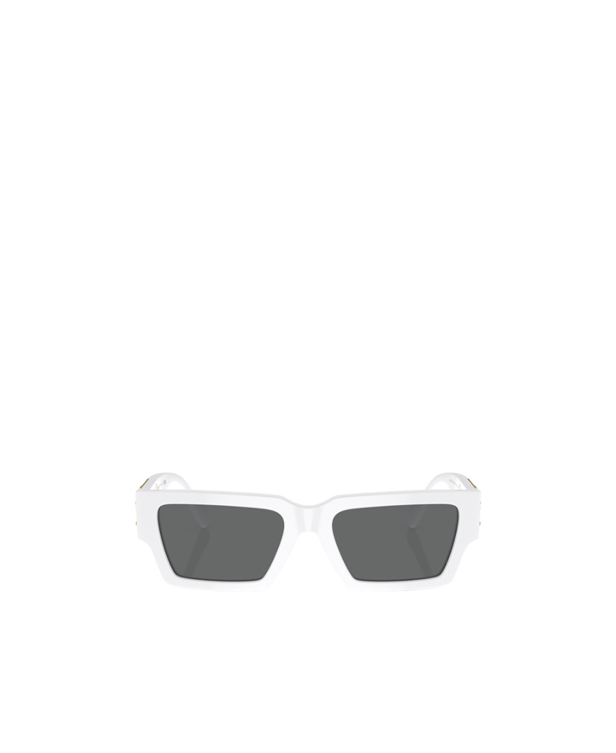 Versace Contrast-color Thick Frame Sunglasses In Gray