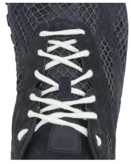 Bottega Veneta Orbit Mesh And Suede Leather Sneakers. In Black