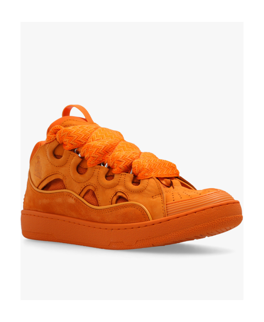 Lanvin Lace Up Sneakers In Orange