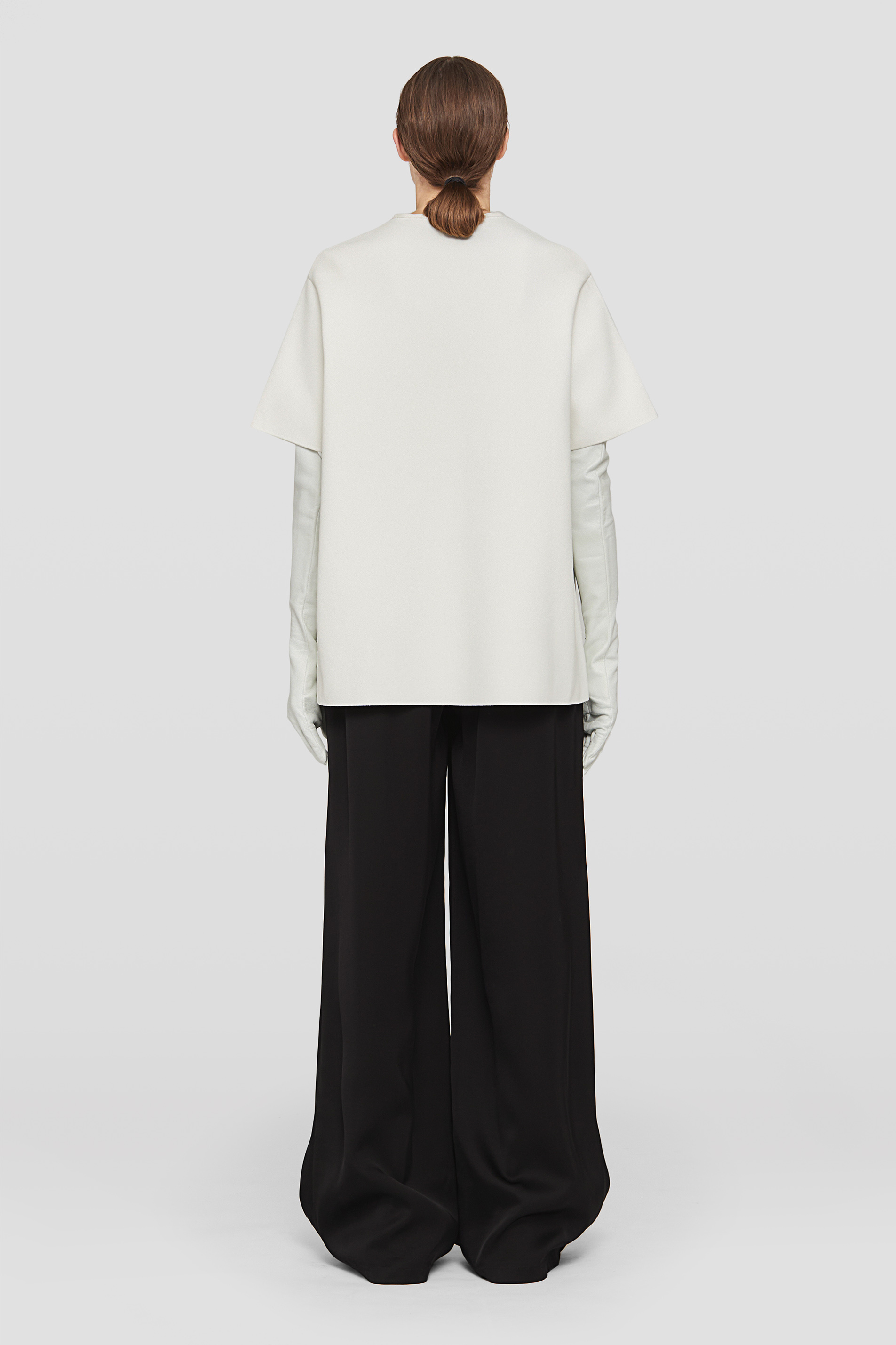 Jil Sander Debossed-logo Short-sleeve Top In White