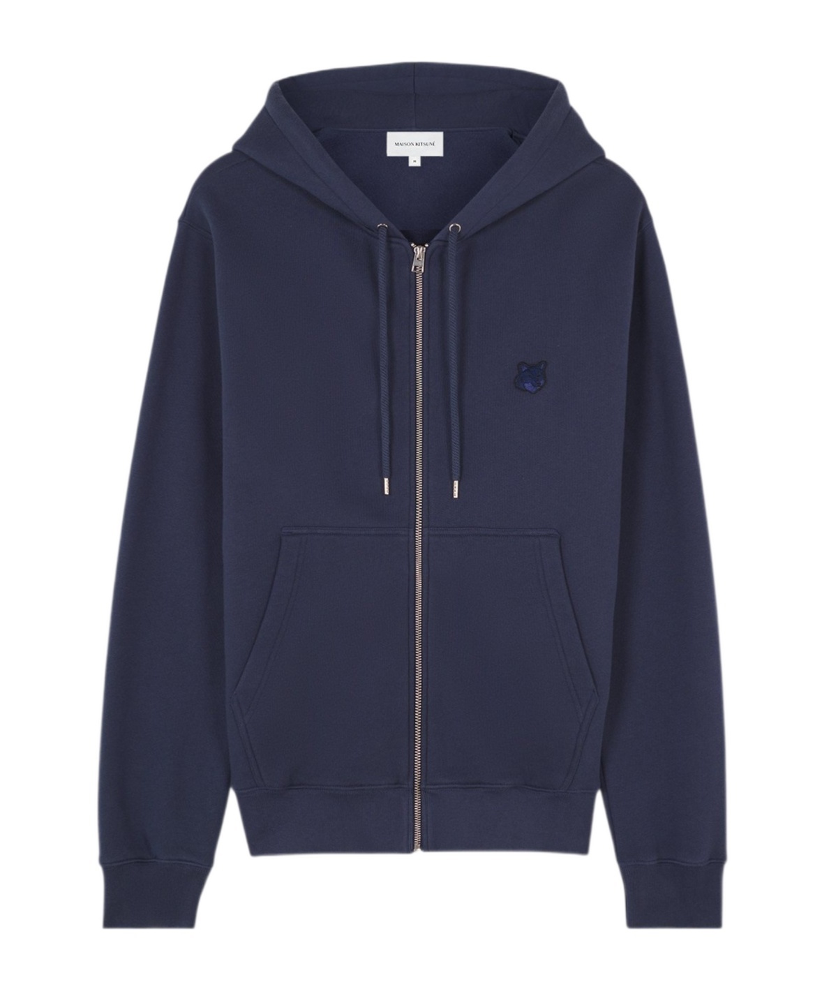 Maison Kitsuné Cotton Sweatshirt With Embroidered Foxy Logo Patch On The Front In Black