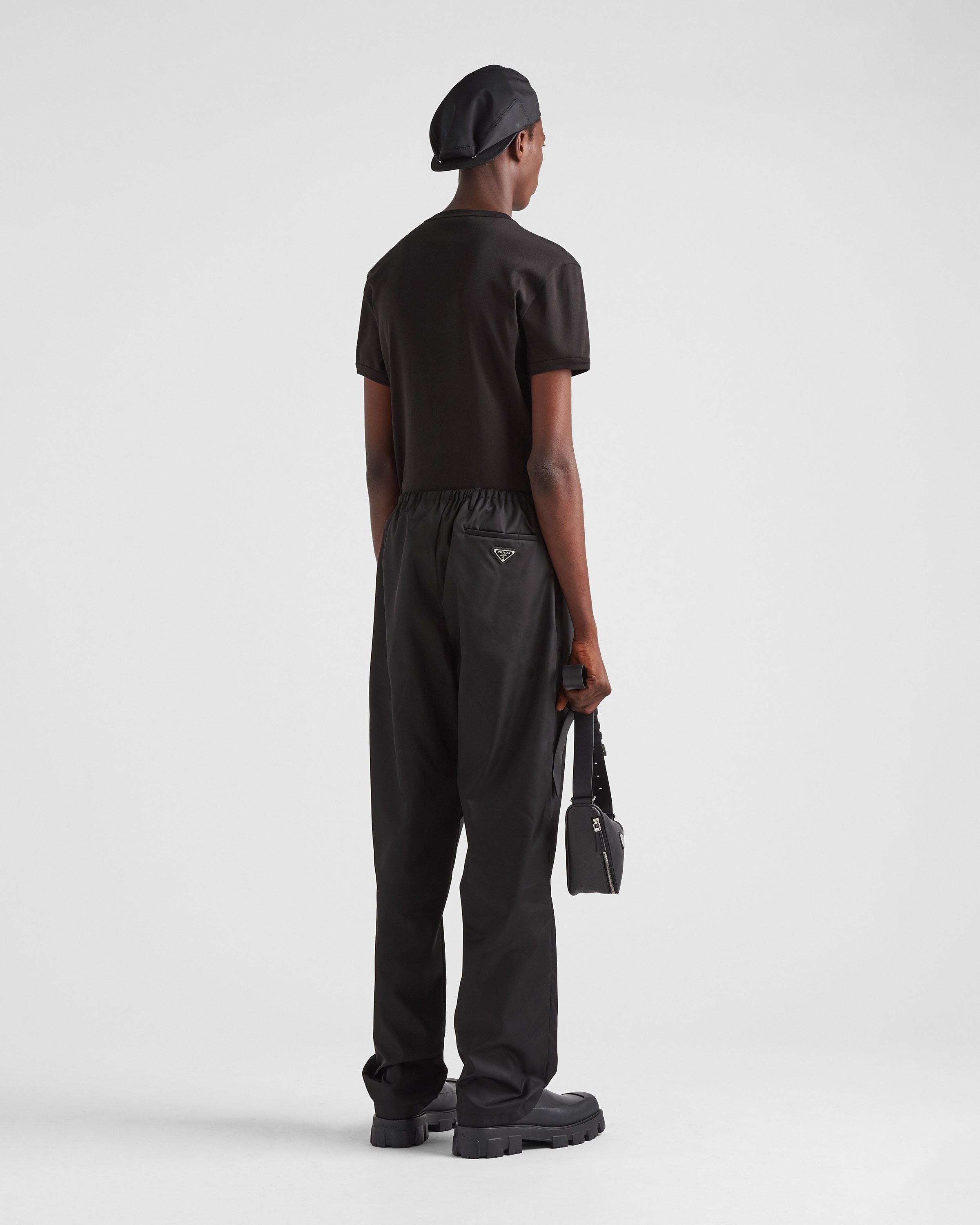 Prada Black Woolen T-shirt In Black