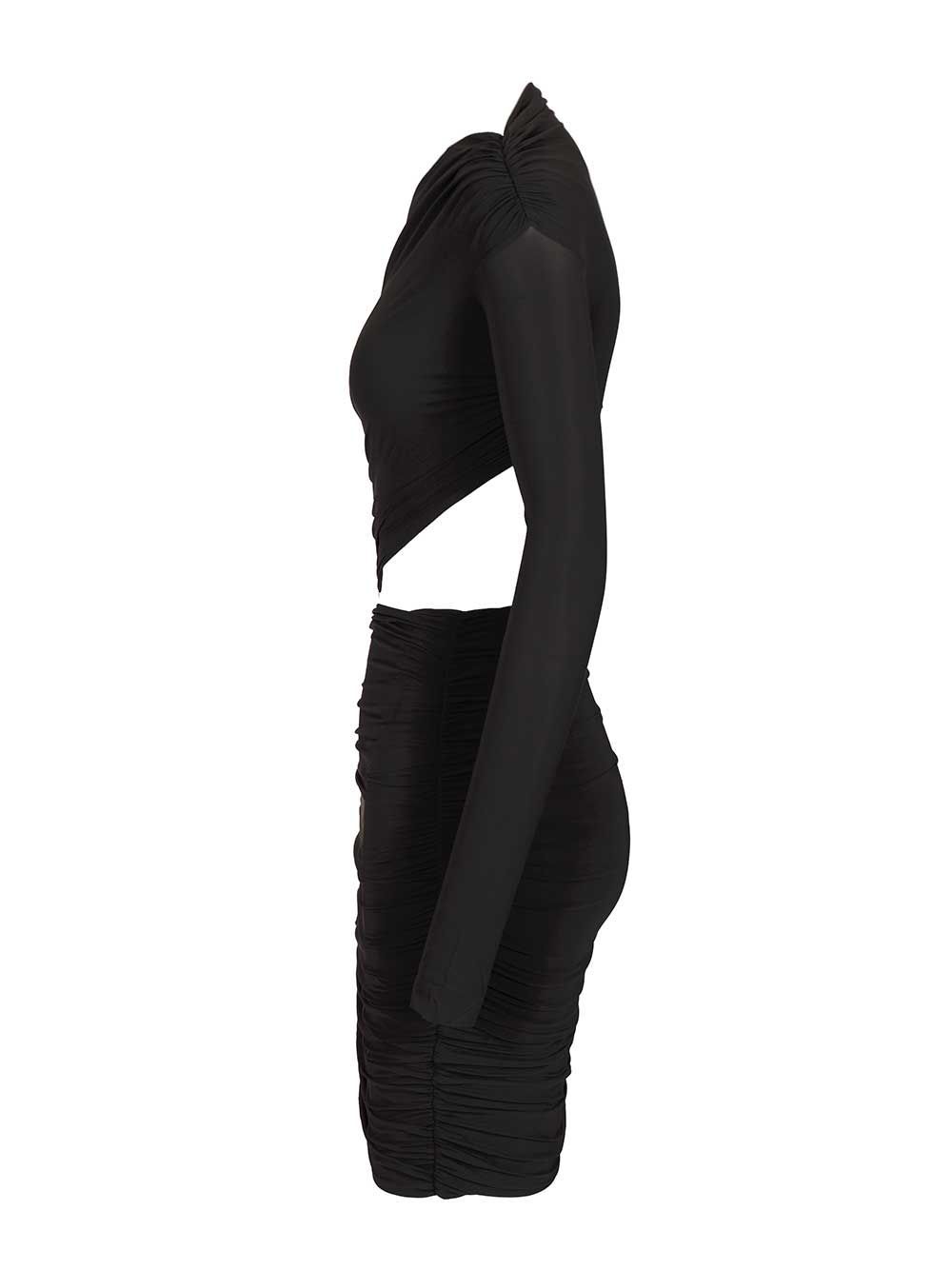 Amazuìn Asymmetric Dress In Black