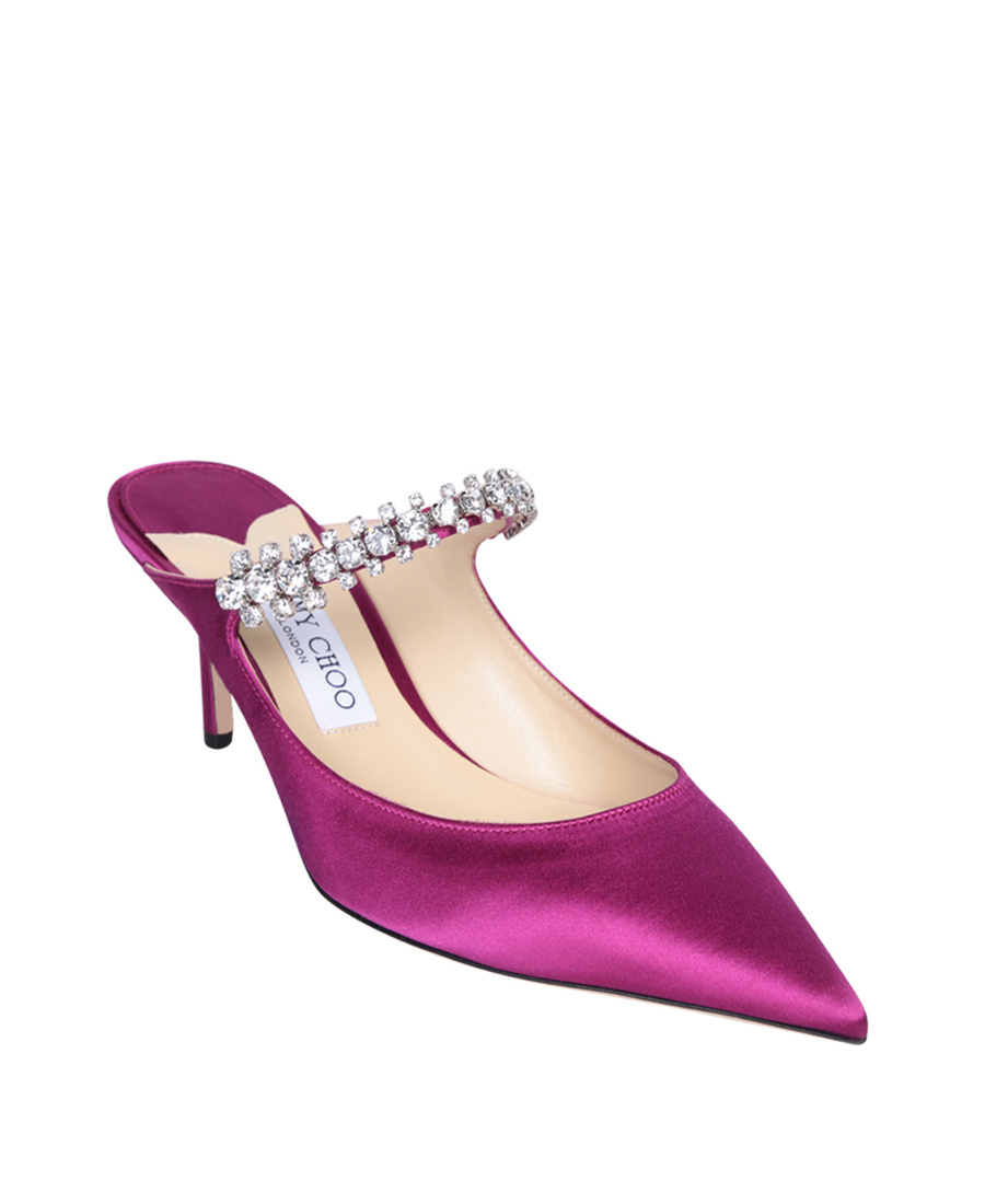 Jimmy Choo Pointed High-heeled Muller Shoes In Pink
