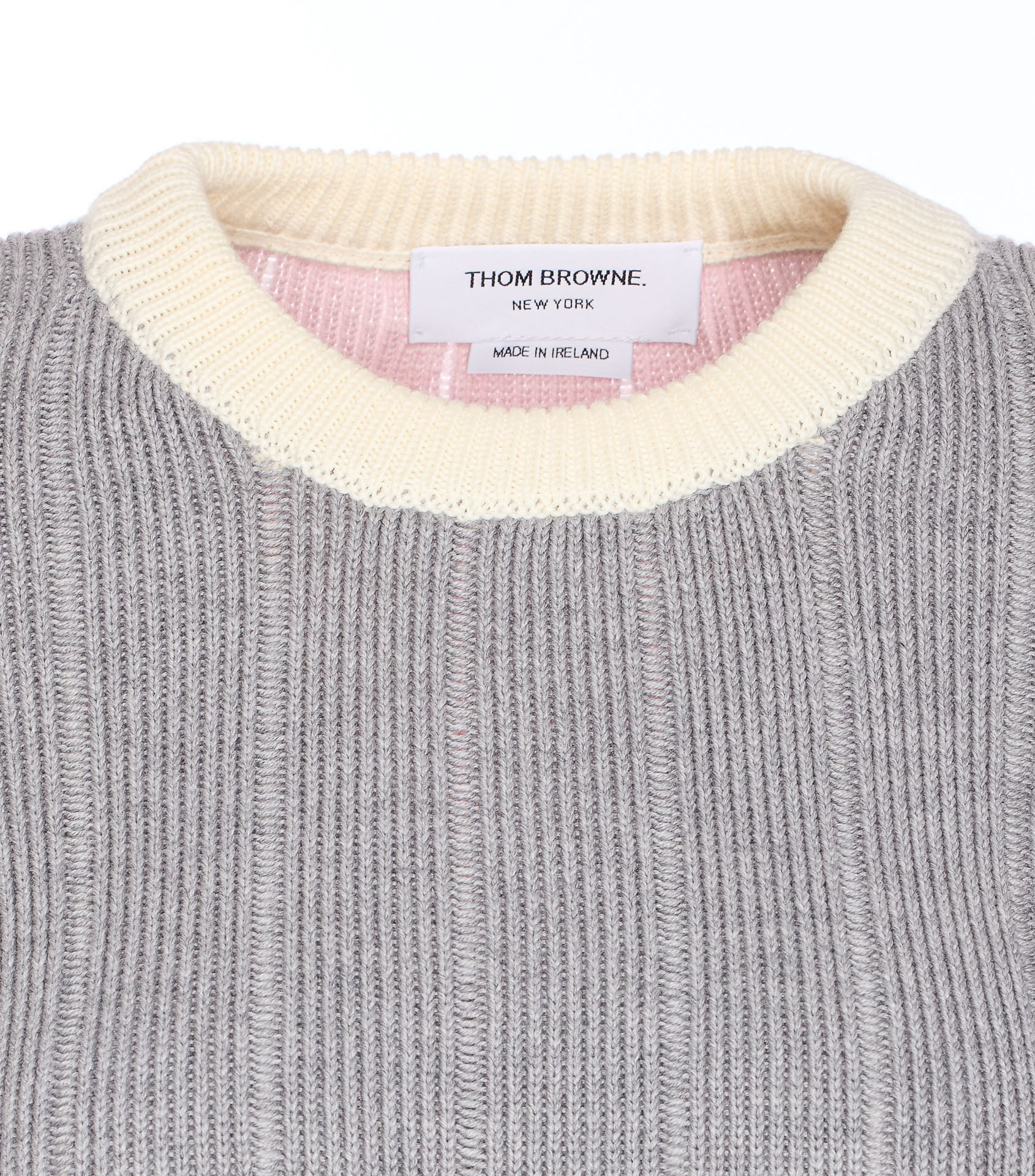Thom Browne Virgin Wool Sweater In Gray