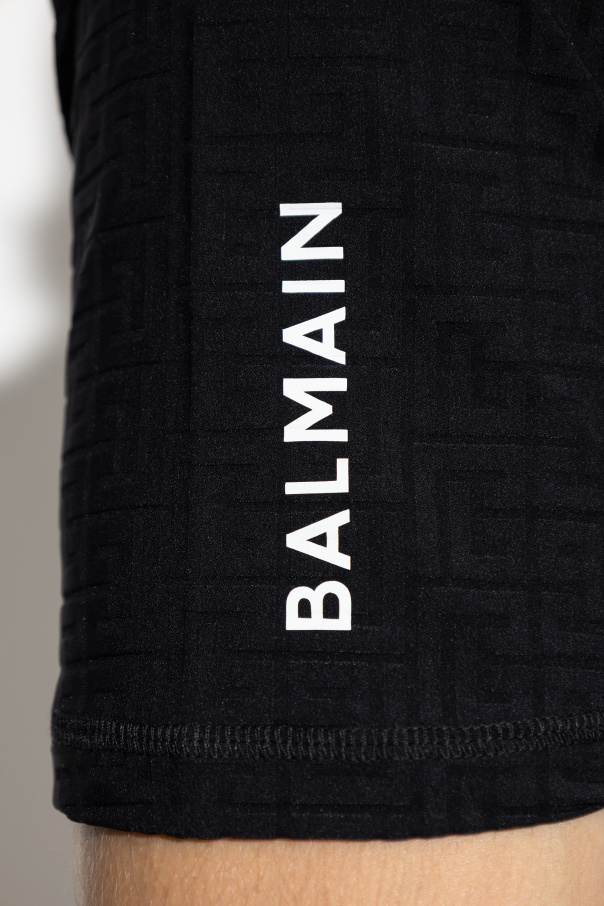Balmain Crew Neck T-shirt In Black