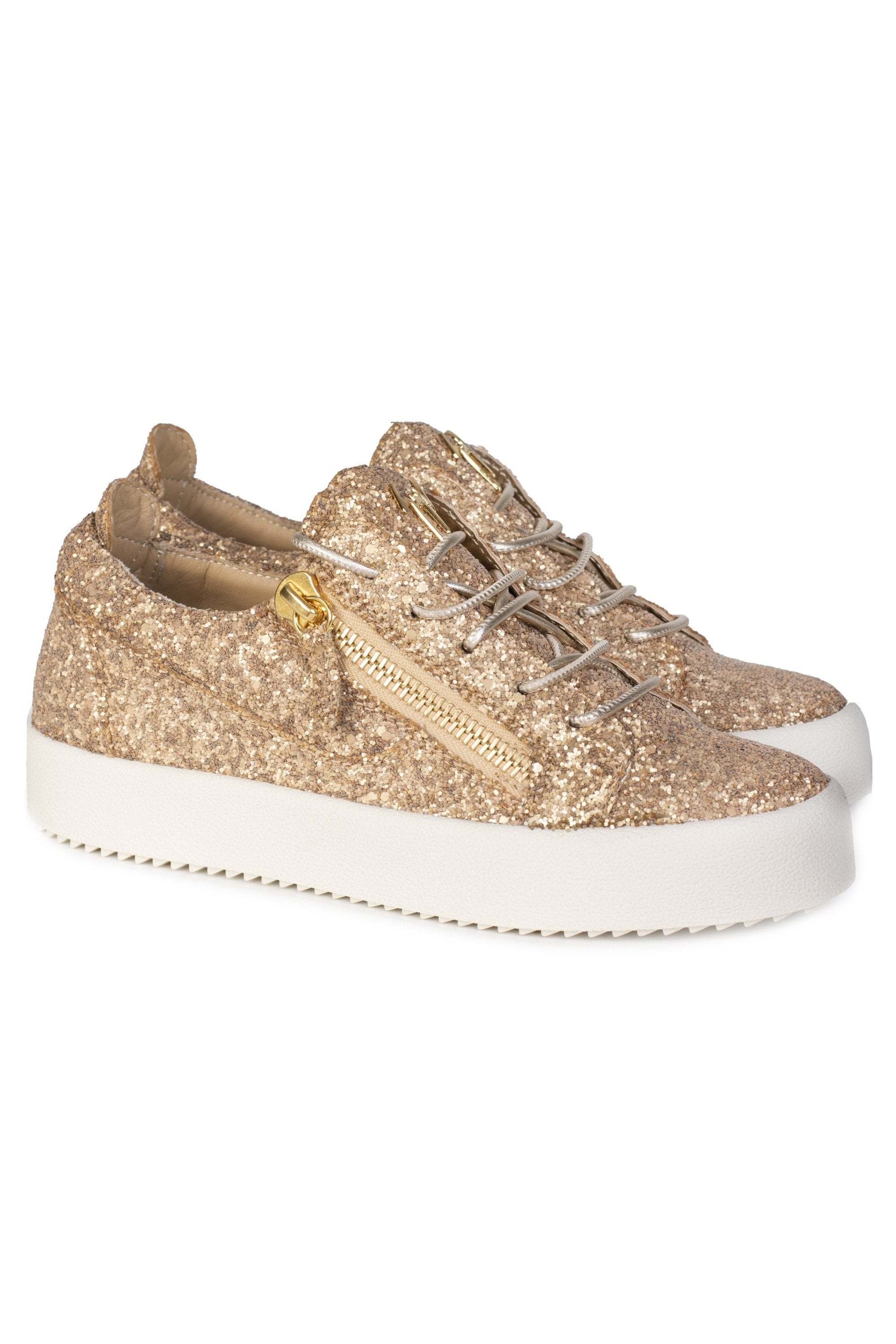 Giuseppe Zanotti Round Toe Low-top Casual Shoes In Brown