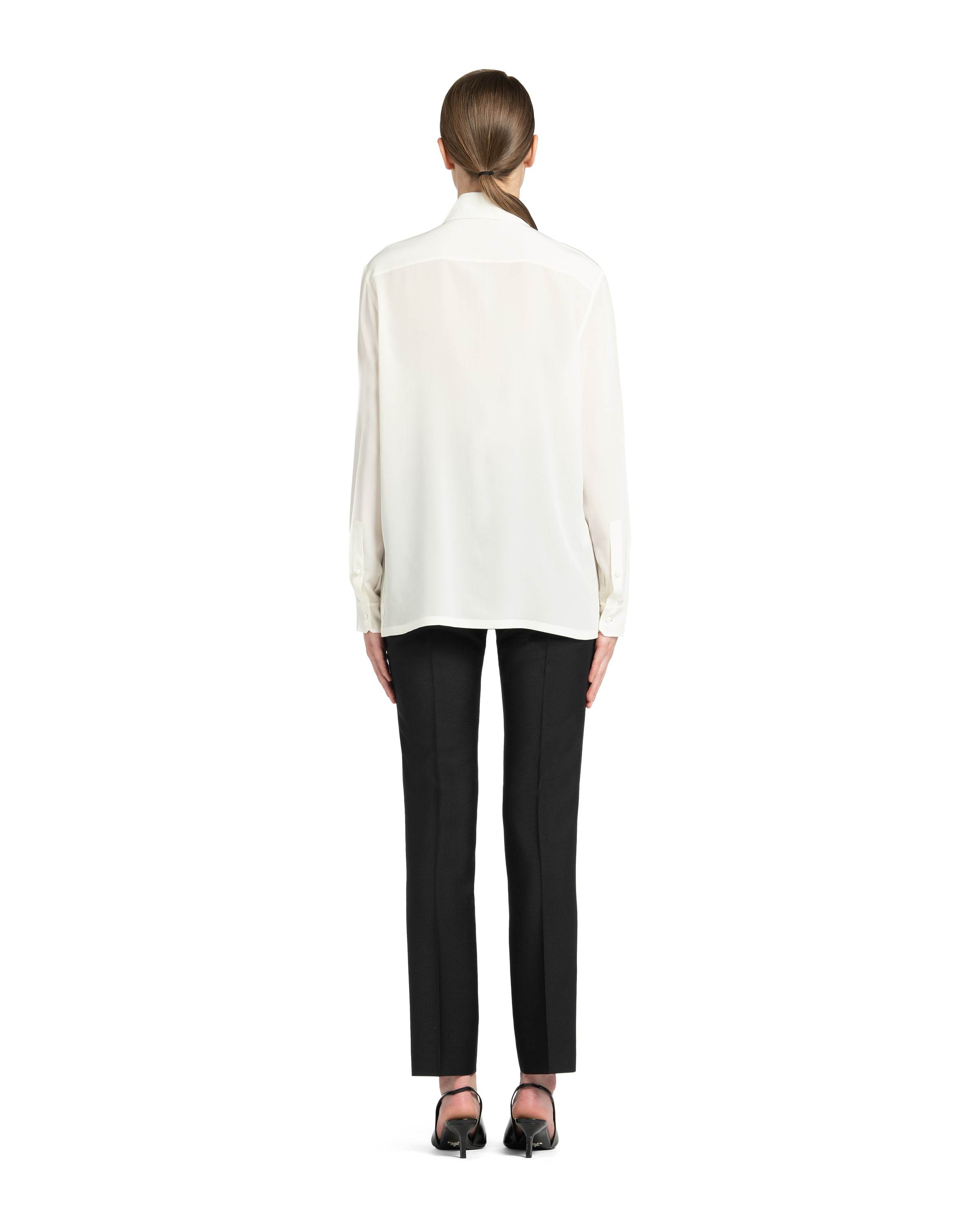 Prada Bow-detail Buttoned Blouse In White