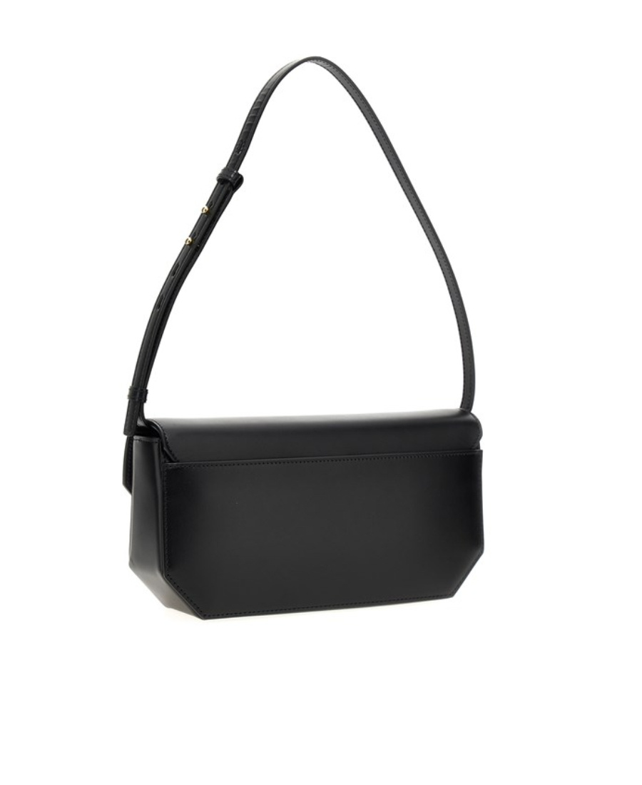 Bally Logo Plaque Shoulder Bag In Black