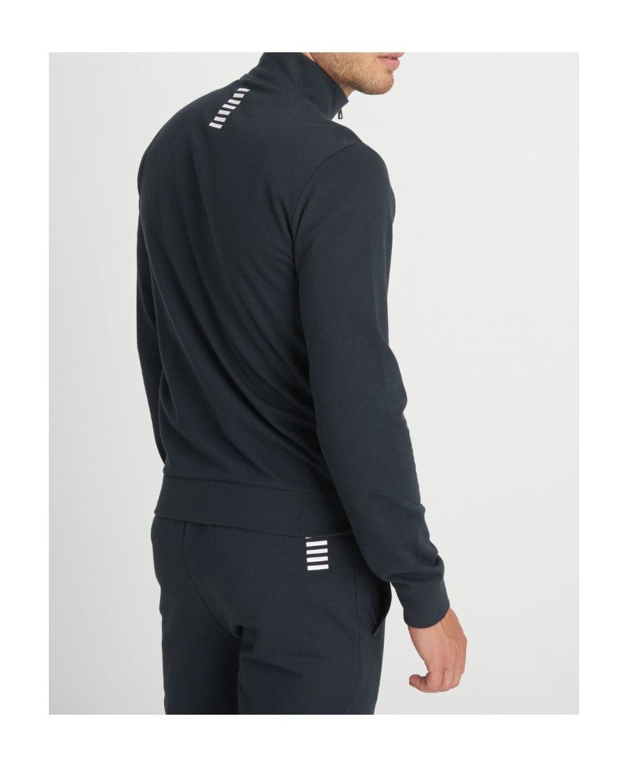 Ea7 Chest-logo Lightweight Jacket In Black