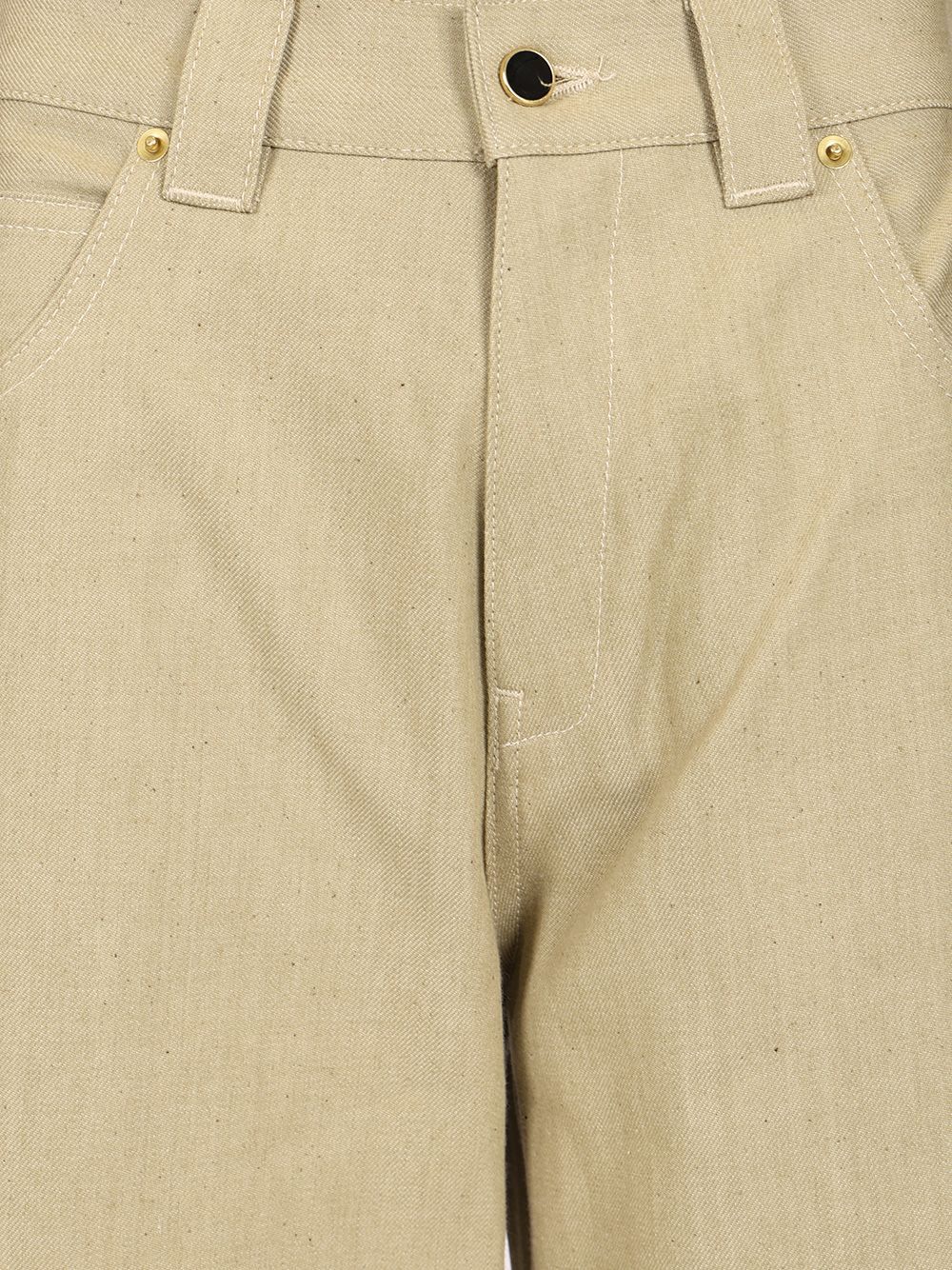 Darkpark Audrey Pants In Beige Cotton In Nude