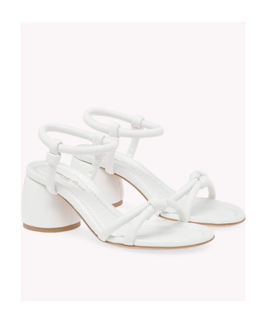 Gianvito Rossi Cassis 70mm Leather Sandals In White