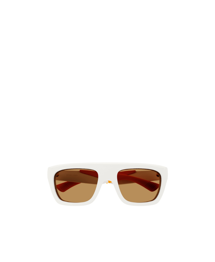 Bottega Veneta Two-tone Square-frame Sunglasses In White
