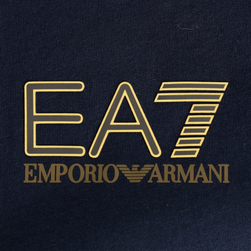 Ea7 Logo Printed T-shirt In Black