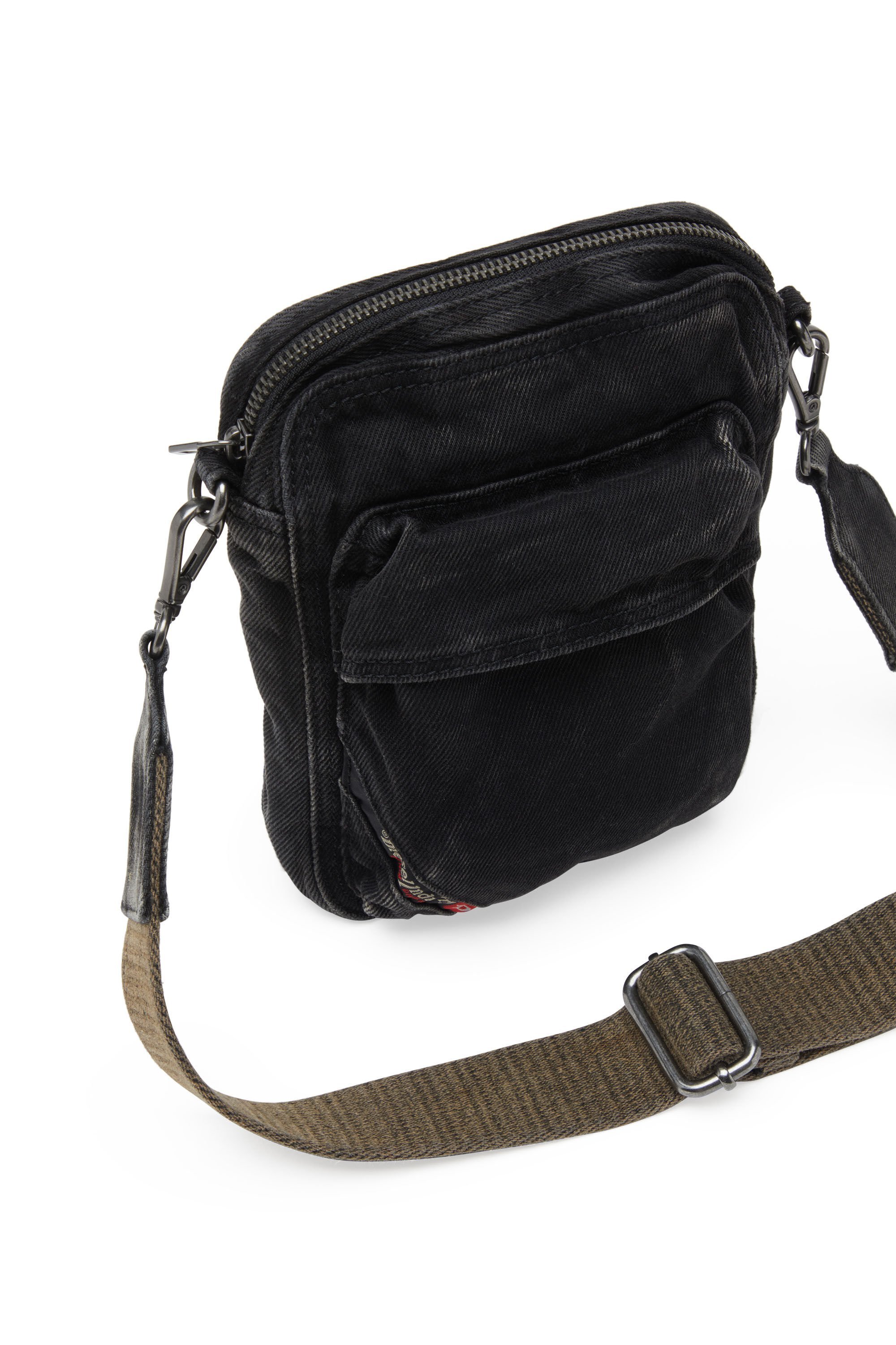 Diesel Multi-pkts-crossbody Bag In Washed Denim