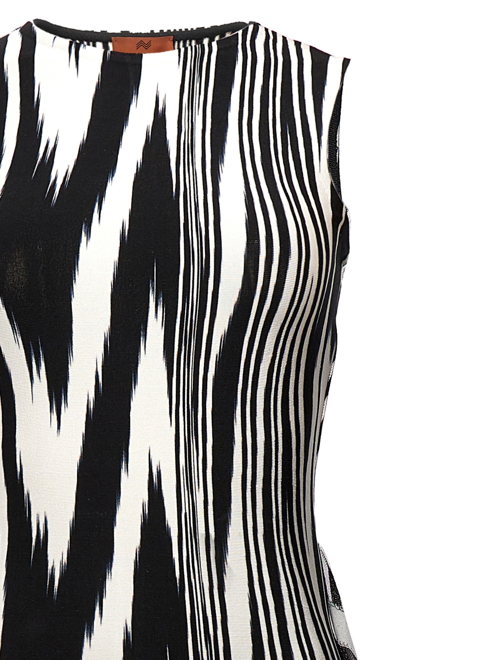 Shop Missoni Abstract-print Sleeveless Bodysuit In Gray