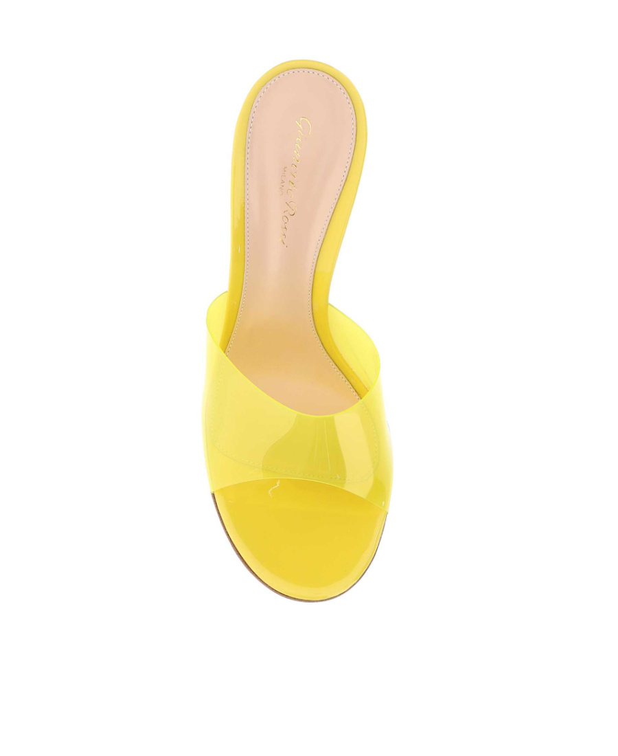 Gianvito Rossi Futura 95 Vinyl & Patent Wedge Sandal In Yellow