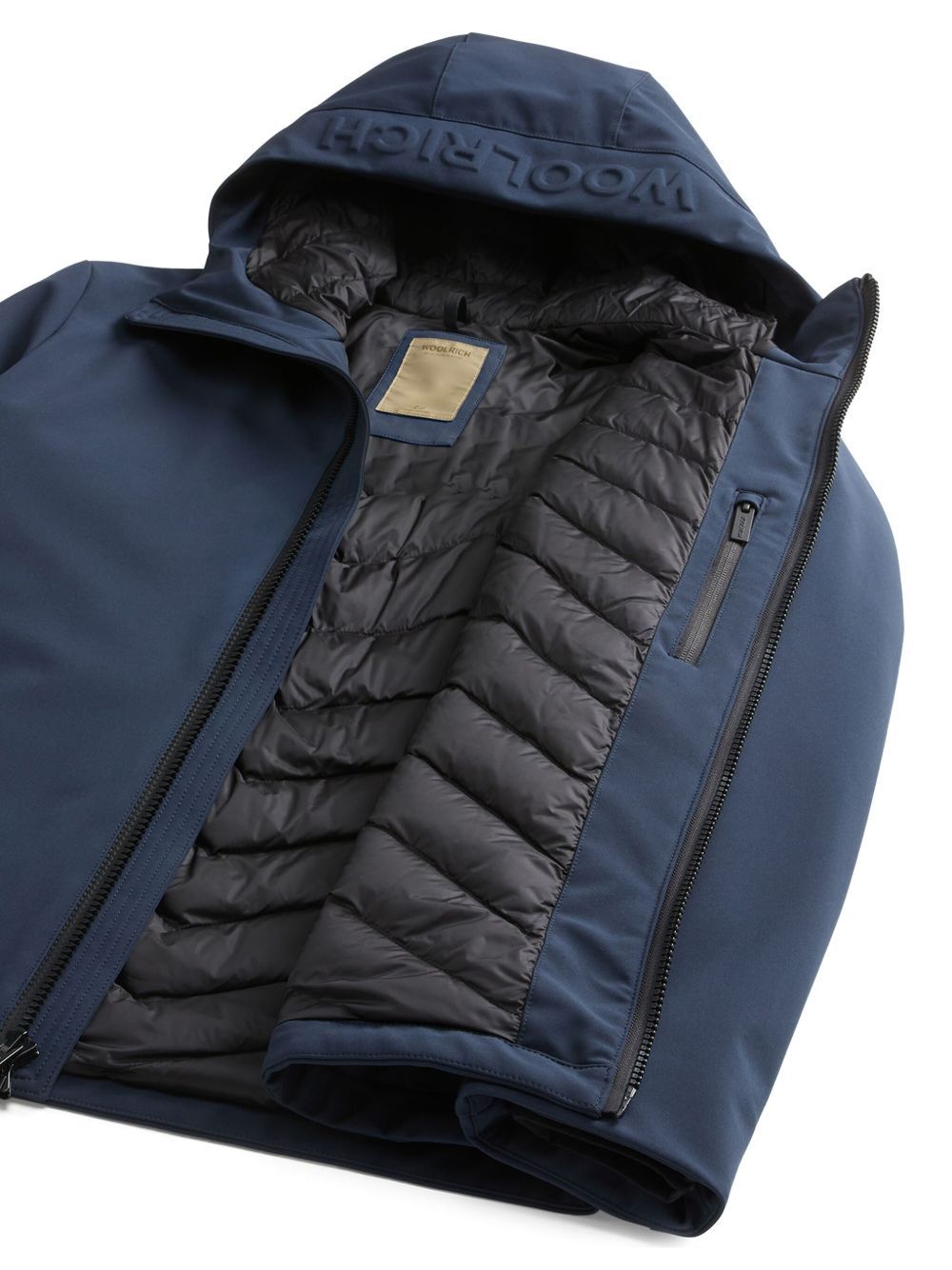 Woolrich Contemporary Blue Jacket With Silhouette In Blue