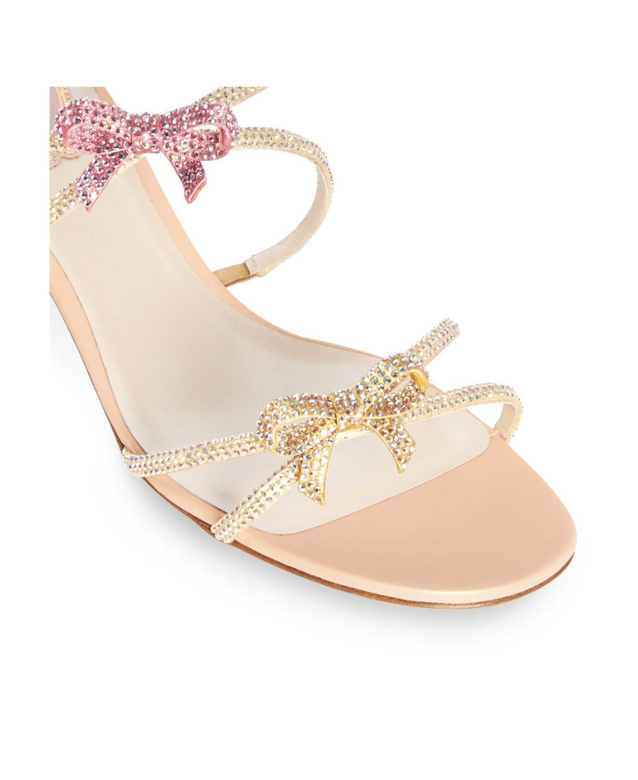 René Caovilla Gem-studded Sandals In Nude