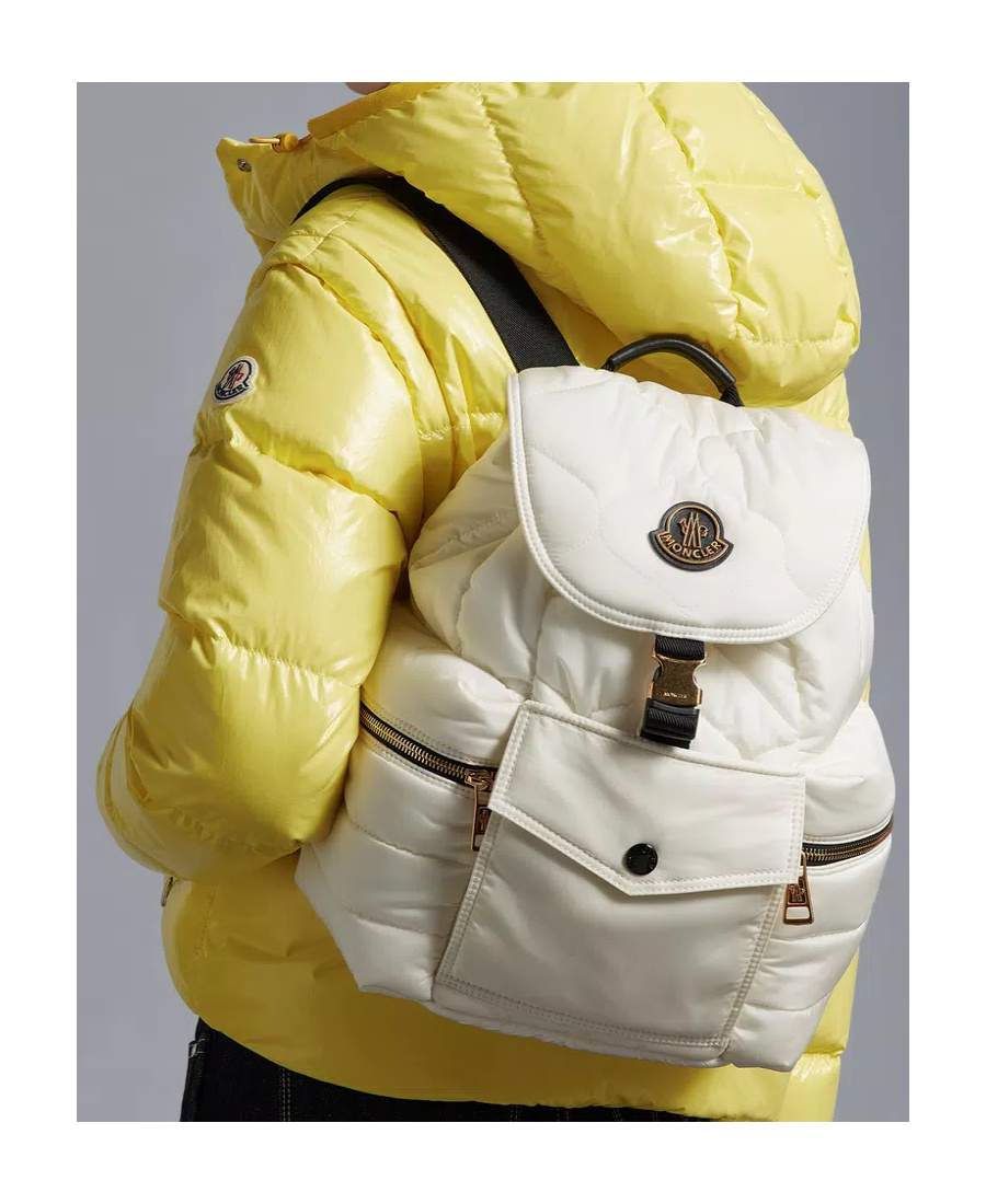 Moncler Logo Backpack In White