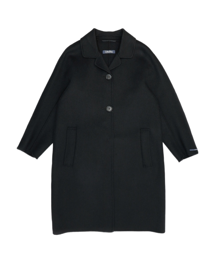 Max Mara Long-sleeved Coat In Black