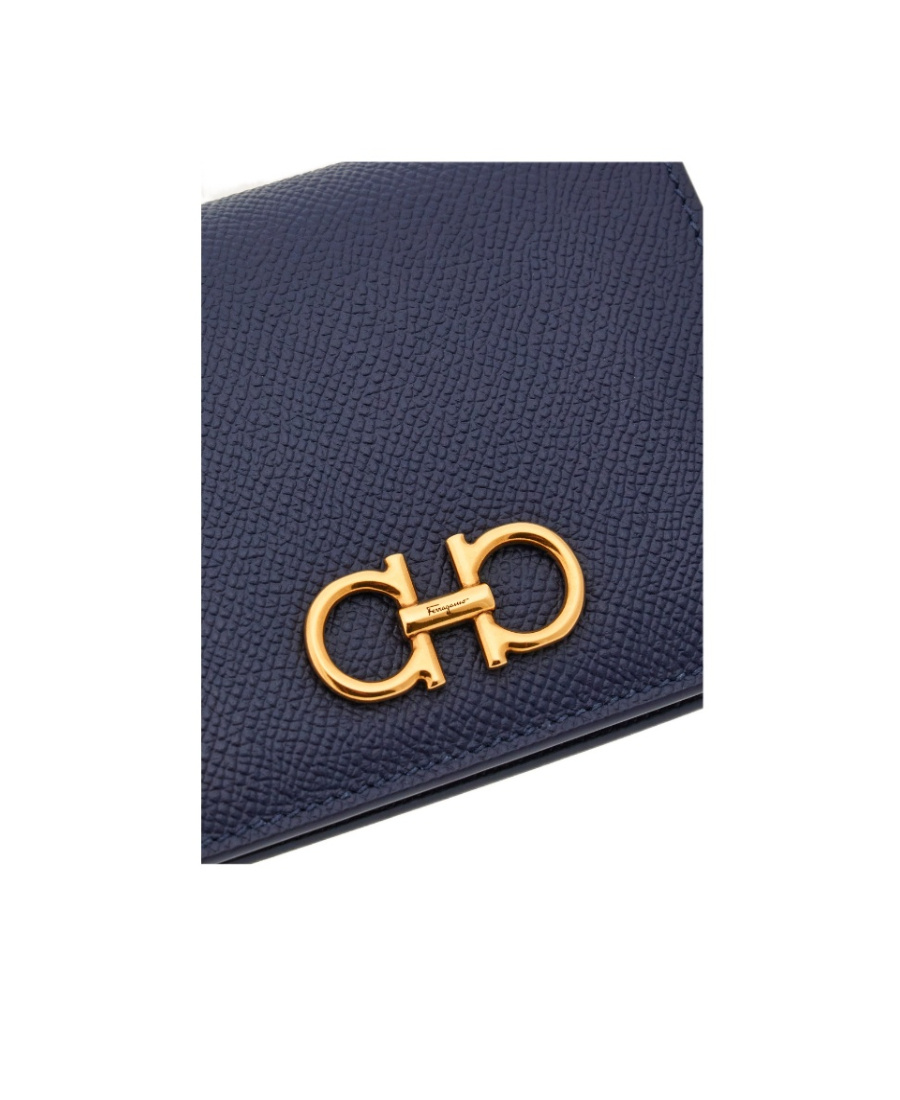Ferragamo Compact Wallet In Blue