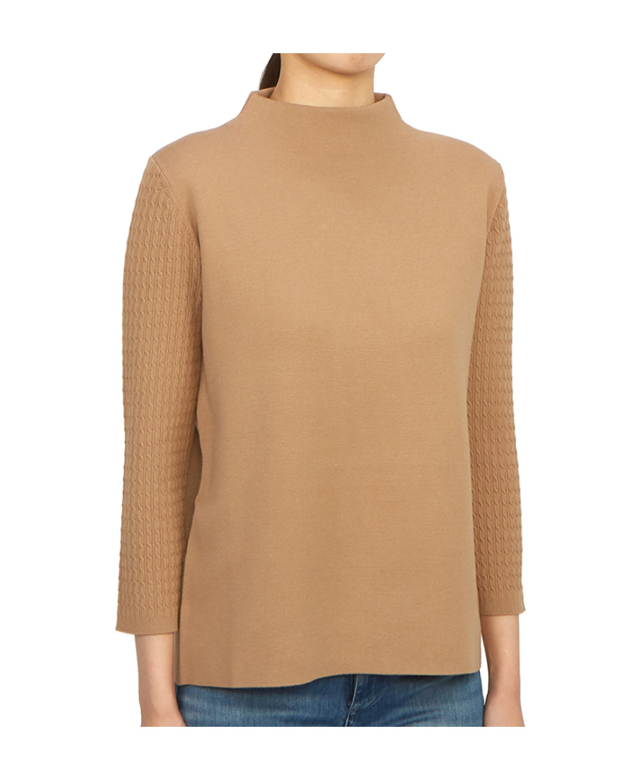 Max Mara Twisted Long-sleeved Sweater In Nude