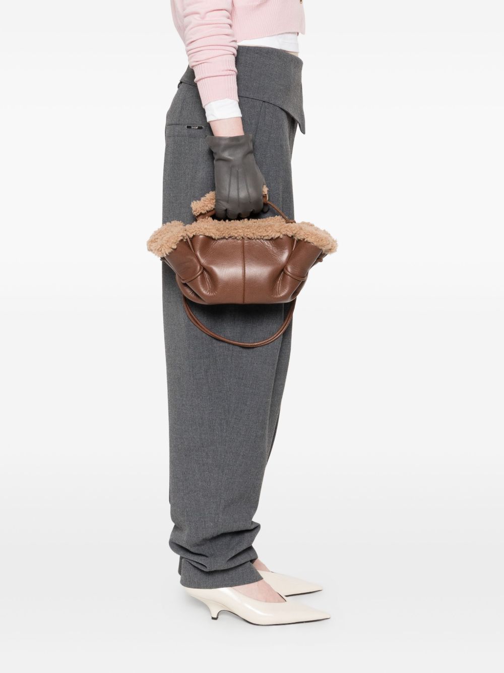 Hereu Handle Shoulder Bag In Green