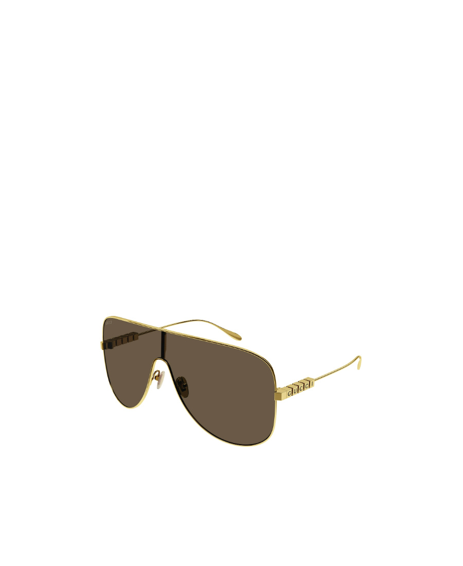 Gucci Lettering-detail Oversize-frame Sunglasses In Green